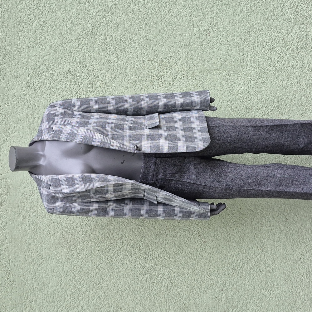John Meyer Collection Ladies Vintage Plaid (1) Button Luxury Blazer
